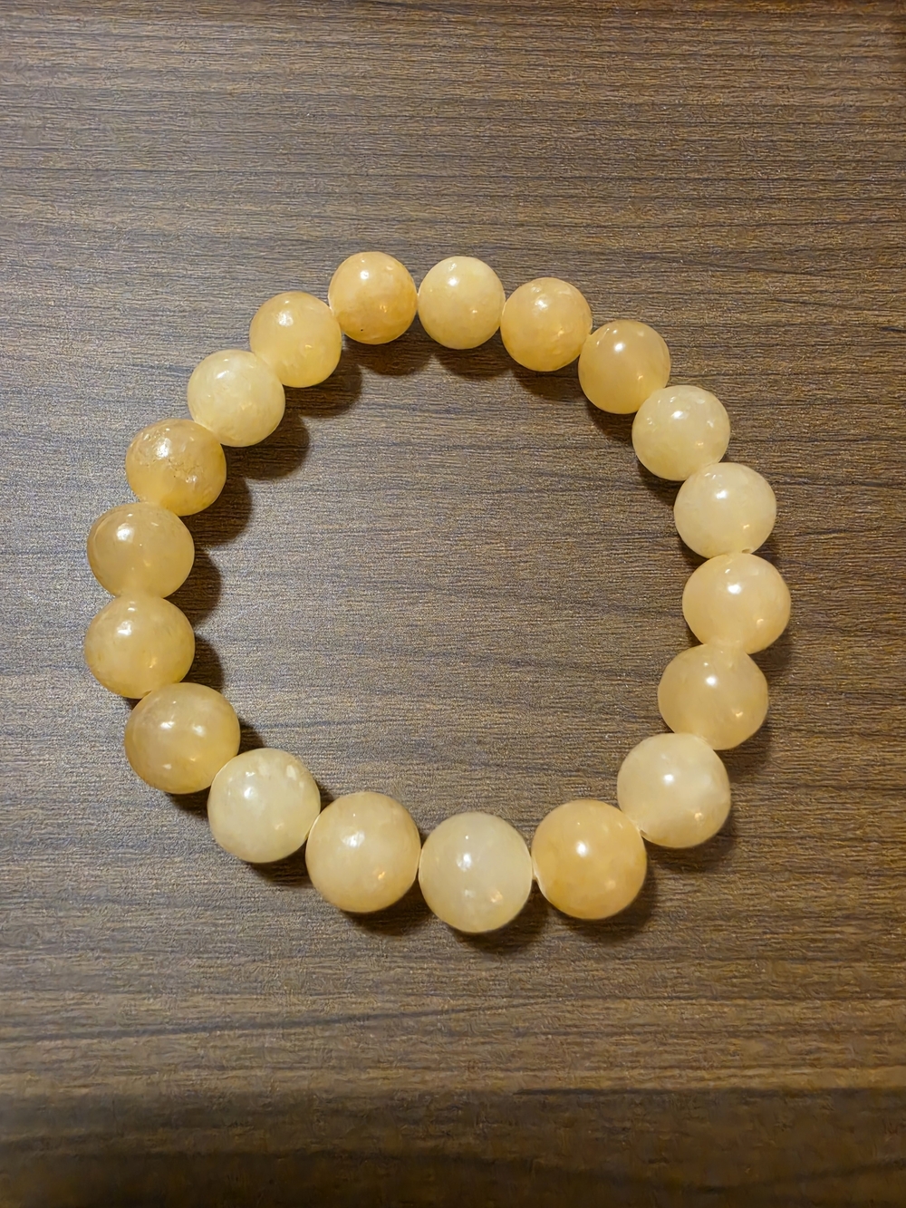 Yellow Calcite 10mm Beaded Stretch Bracelet - Women Jewelry
